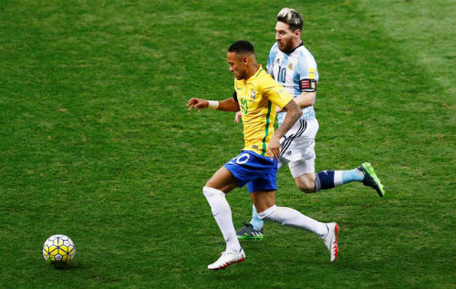 ket qua tran Brazil vs Argentina messi neymar a