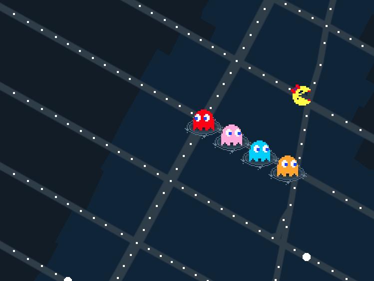 Choi Ms. Pac-Man tren Google map ngay ca thang 4