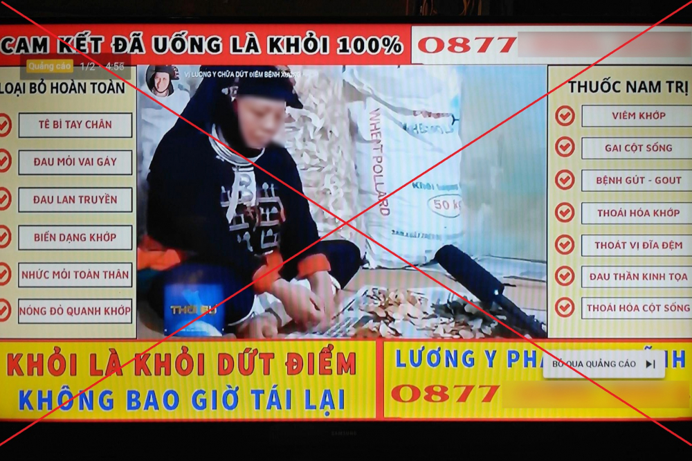 quang cao thuoc dong y tren youtube