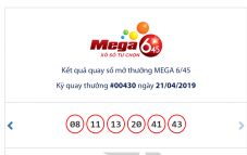 XS Vietlott - Kết quả xổ số Vietlott Mega 6/45 ngày 21/4 XS Vietlott - Kết quả xổ số Vietlott Mega 6/45 ngày 21/4