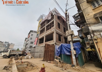 Công trình 189 Minh Khai vi phạm TTXD 'mọc' trên đường vành đai 2