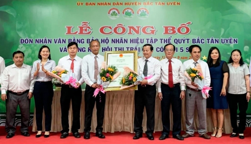 Quýt Bắc Tân Uyên được trao văn bằng bảo hộ nhãn hiệu tập thể