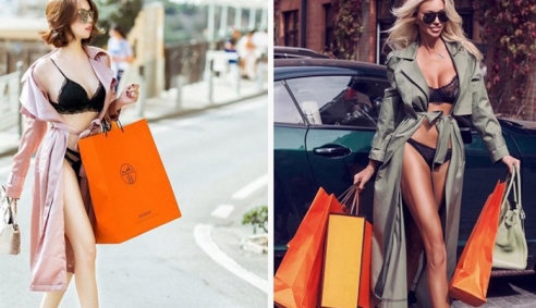 Mặc nội y đi shopping, Ngọc Trinh bị tố đạo nhái phong cách siêu mẫu Dasha Belize