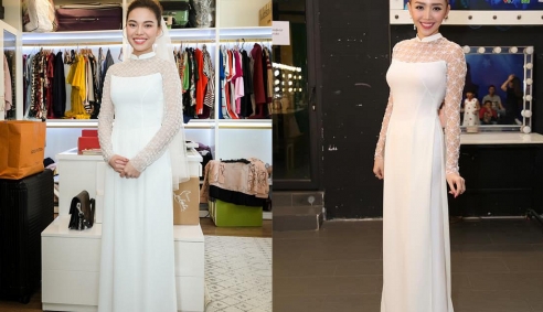 Áo dài cưới của Giang Hồng Ngọc bị tố đạo nhái: Nữ ca sĩ nói gì?