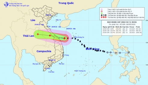 Bão số 5 ngày 18/9: Đổ bộ miền Trung, gió giật cấp 12