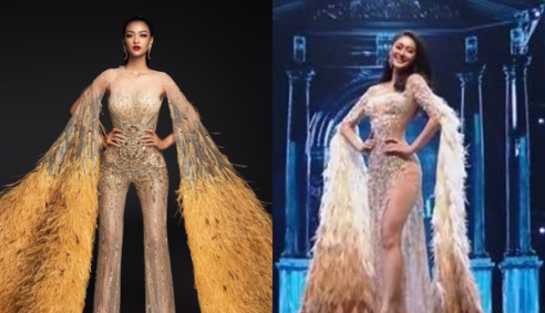 Thí sinh Miss Grand Thailand bị tố đạo nhái thiết kế dạ hội của Kiều Loan