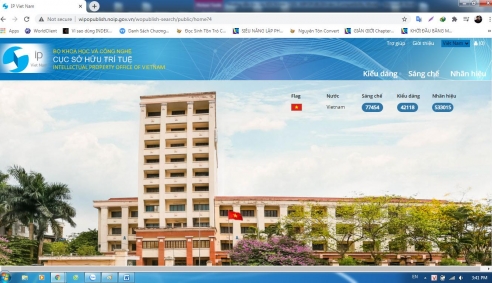 Hướng dẫn tra cứu sáng chế, kiểu dáng công nghiệp và nhãn hiệu trên Công cụ WIPO Publish
