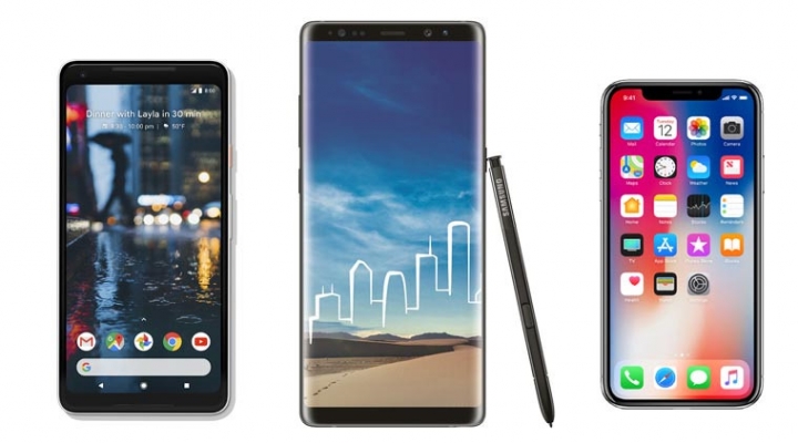 so sanh iphone x google pixel 2 xl galaxy note 8