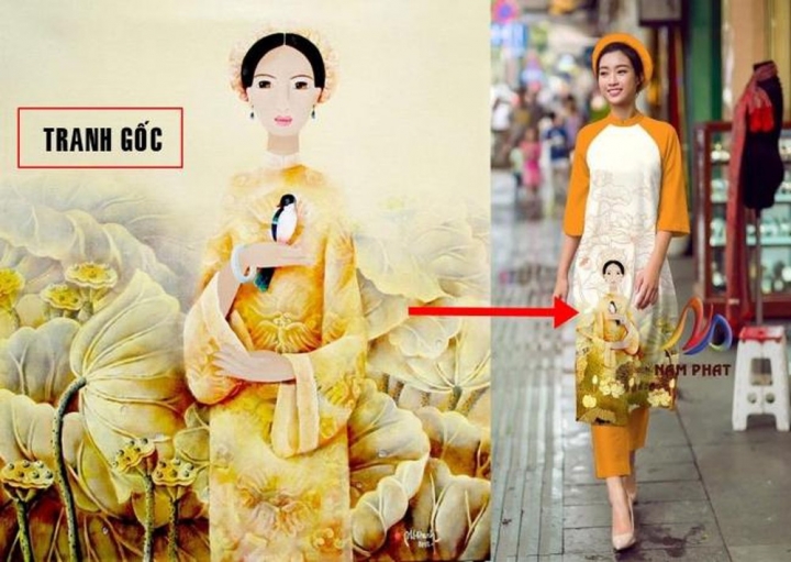 dao tranh tren ao dai