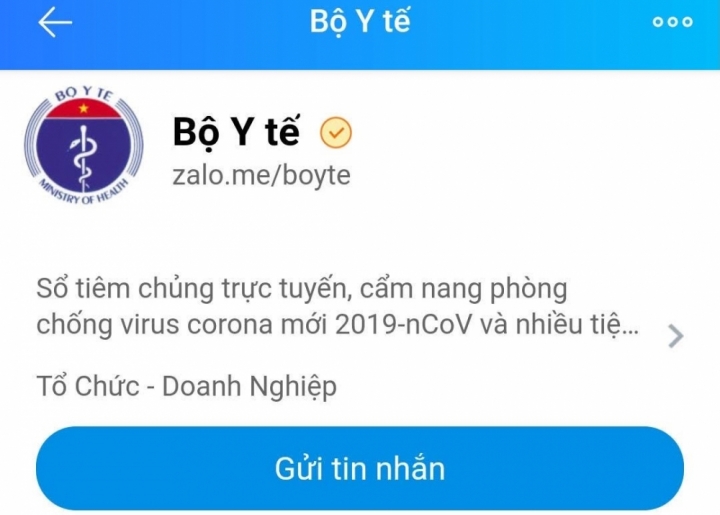 zalo covid-19 chatbot