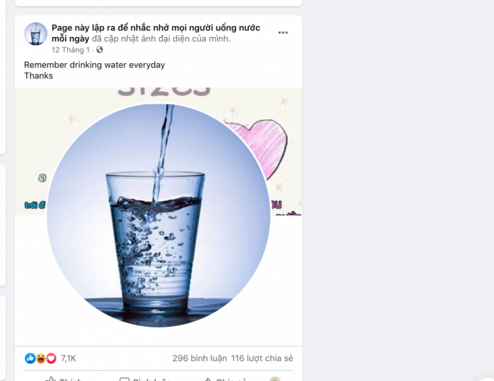 page nhac moi nguoi uong nuoc moi ngay