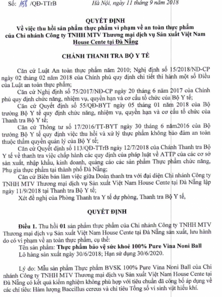 quyet dinh thu hoi san pham